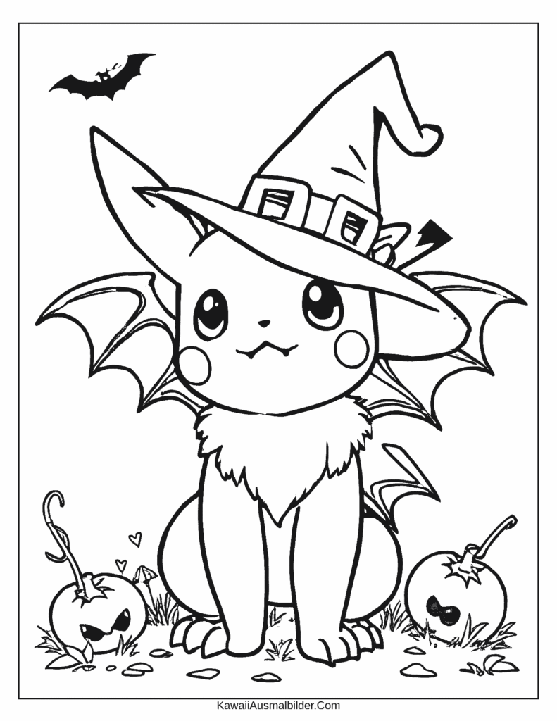 Ausmalbild Halloween-Pokemon