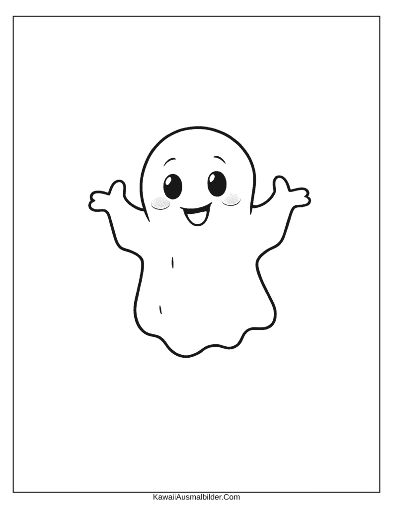 Ausmalbild Halloweengeist