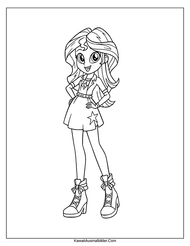 Ausmalbild Mein kleines Pony, Equestria Girls