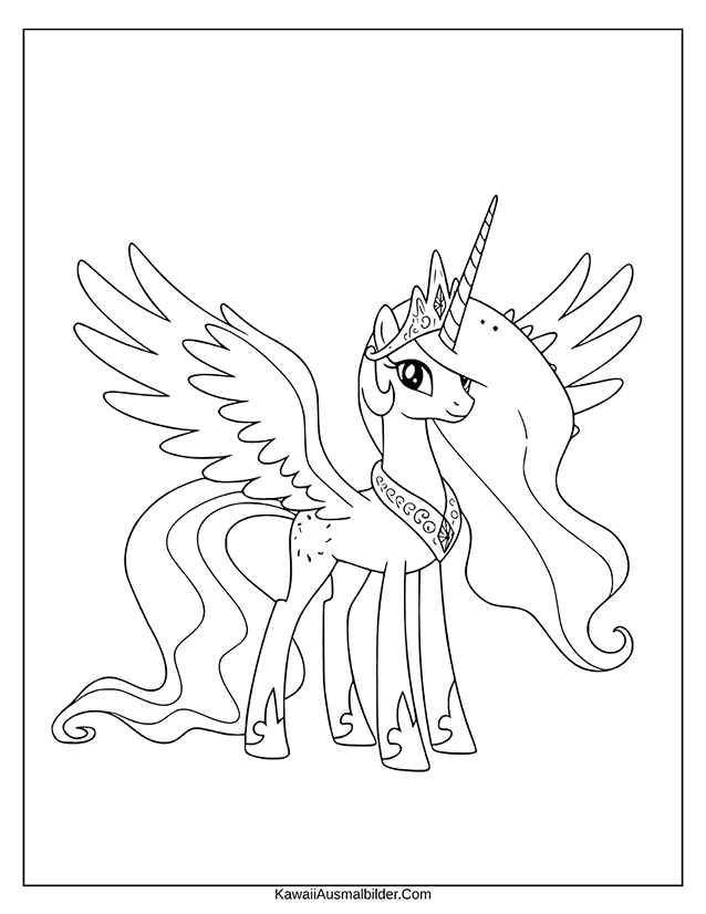 Ausmalbilder „My Little Pony – Prinzessin Celestia“