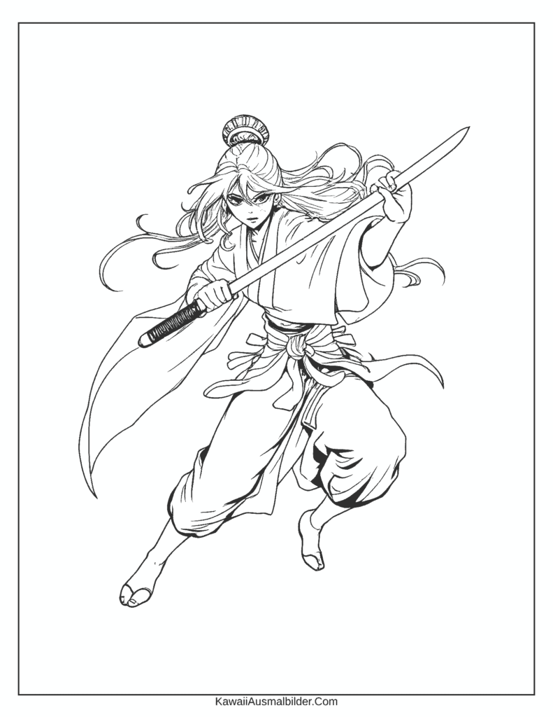 Demon Slayer ausmalbild Mädchen
