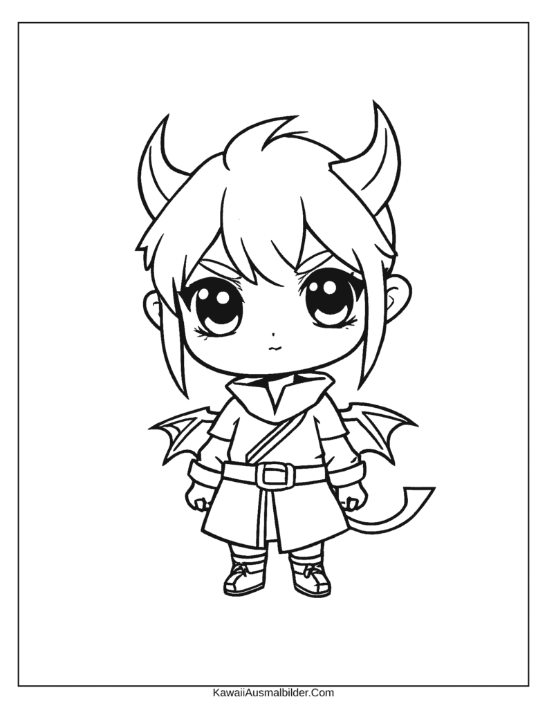 Demon Slayer ausmalbild einfach