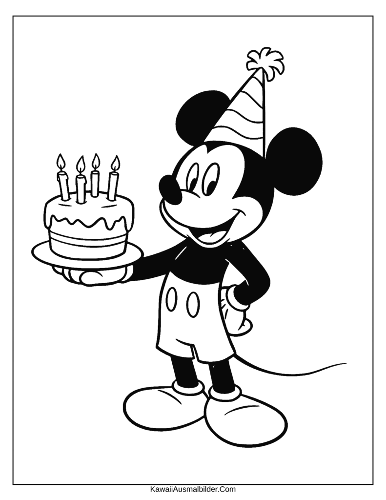 Disney Geburtstag ausmalbild