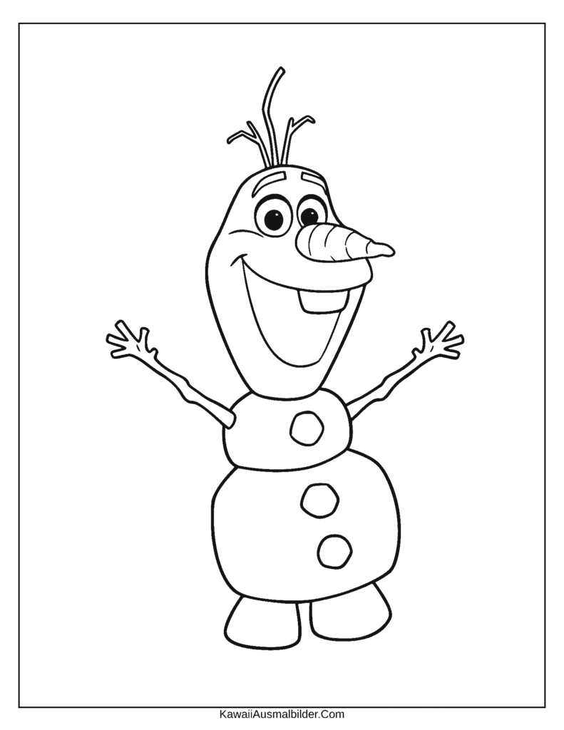 Disney Olaf ausmalbild