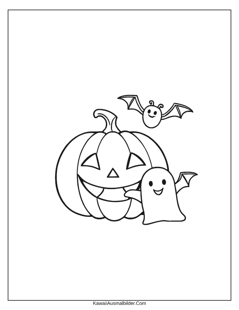 Einfache Halloween-Malvorlage