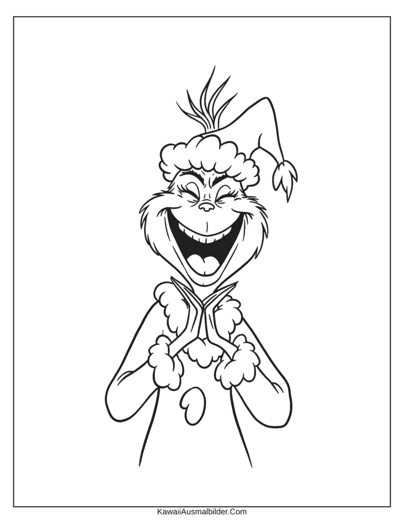 Grinch- Ausmalbild zum Ausdrucken
