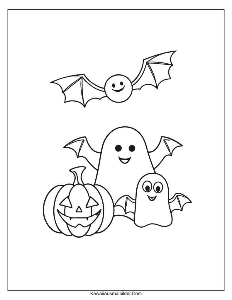 Halloween-Malvorlage für den Kindergarten