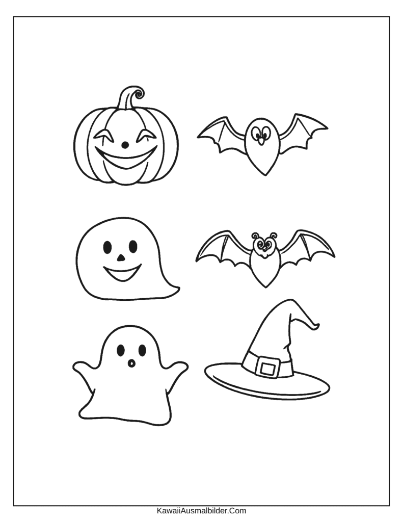 Halloween kleine Ausmalbild