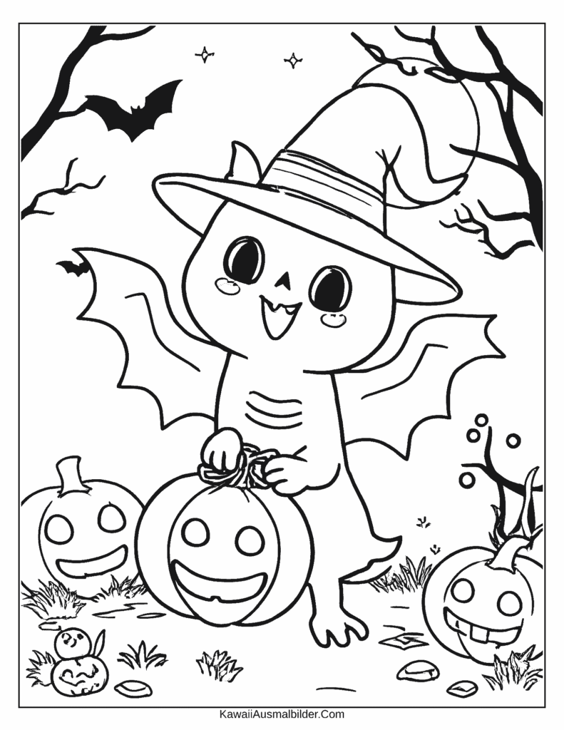 Kika Halloween Ausmalbild