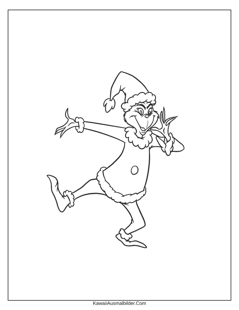 Kostenlose Grinch-Ausmalbild