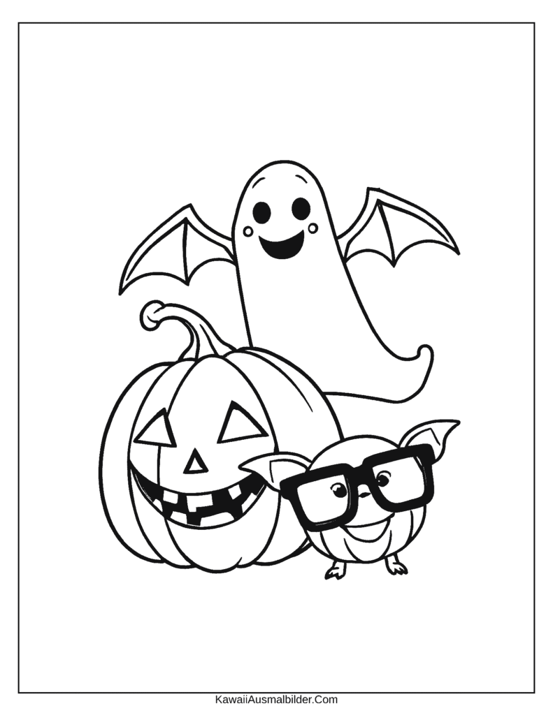 Lustige Halloween-Malvorlage