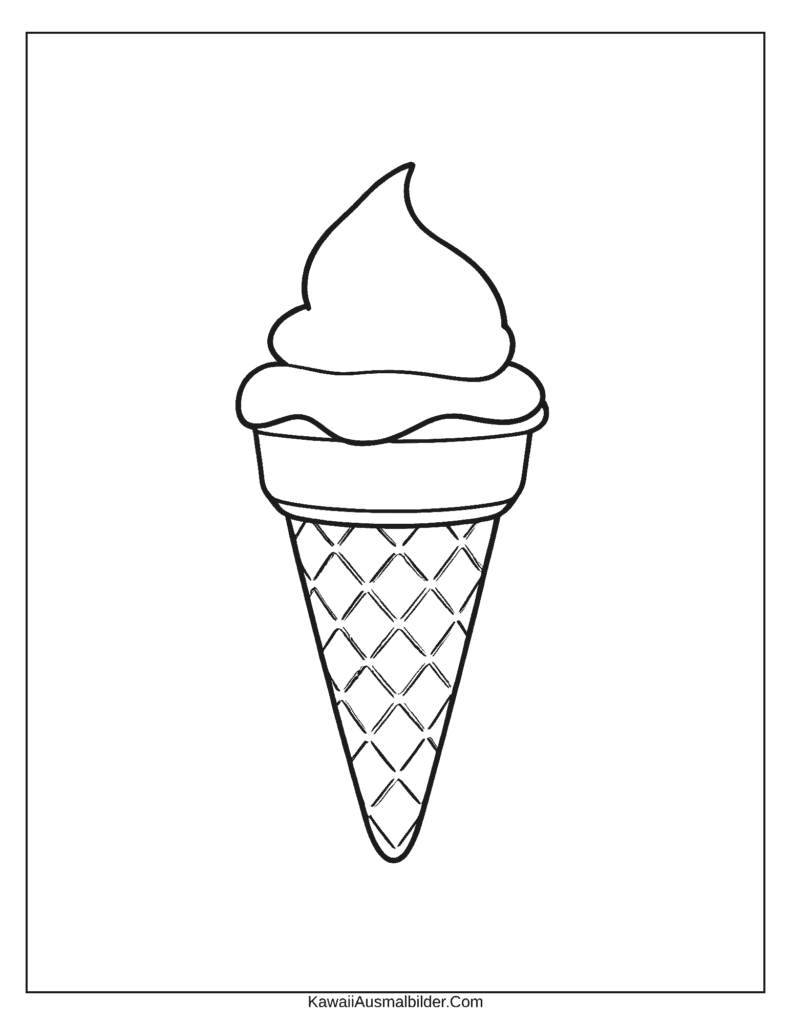 Malvorlage Essen Eis