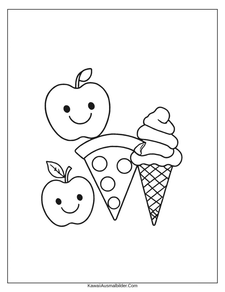 Malvorlage Essen für Kinder