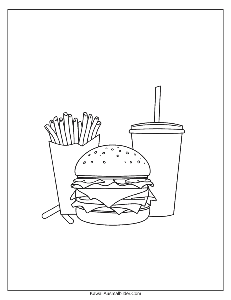 Malvorlage Fast Food