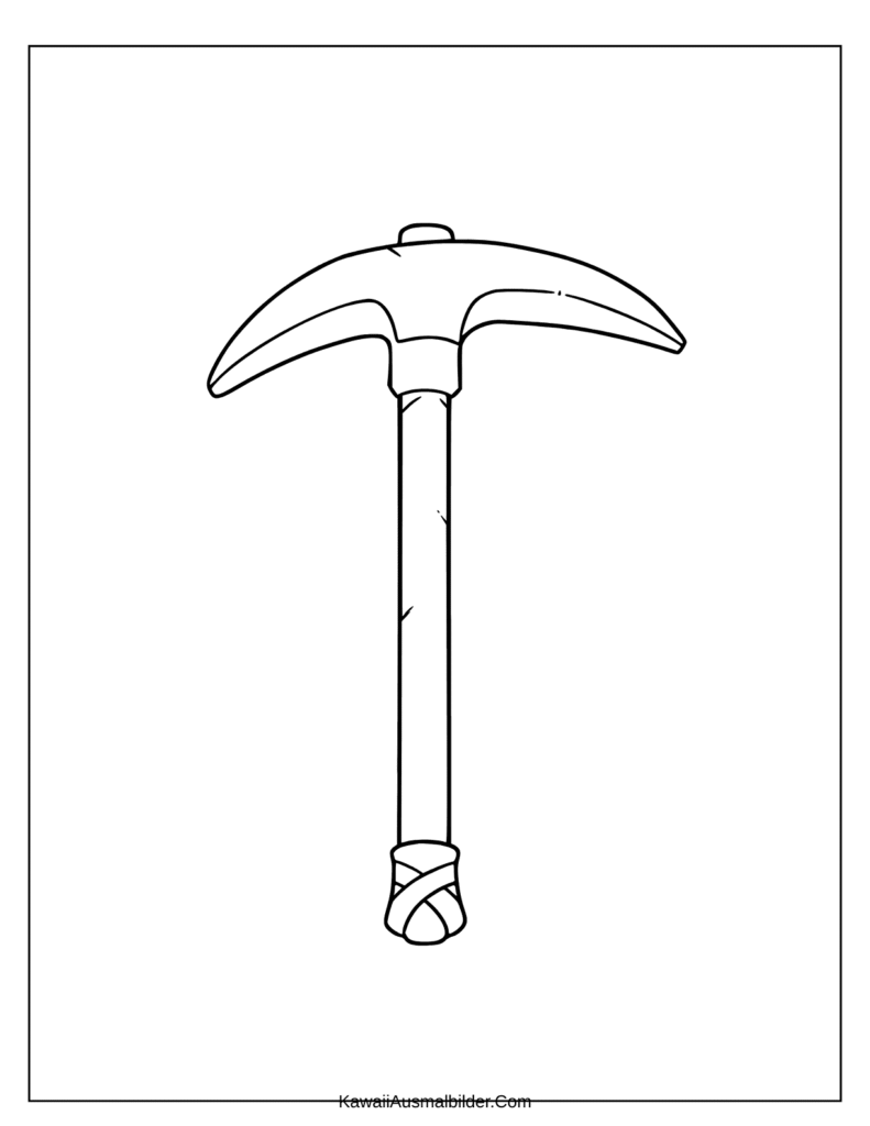 Malvorlage Fortnite Spitzhacke