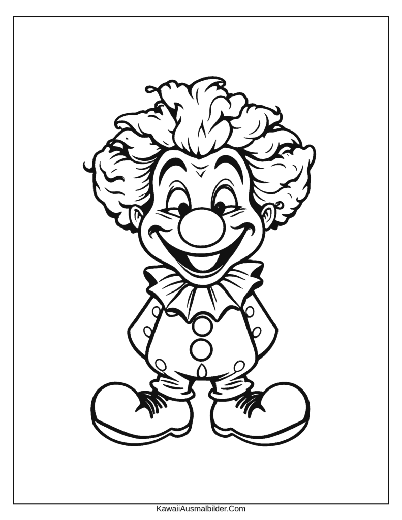 Malvorlage Halloween-Clown