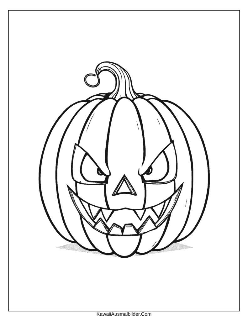 Malvorlage Halloween-Kürbis