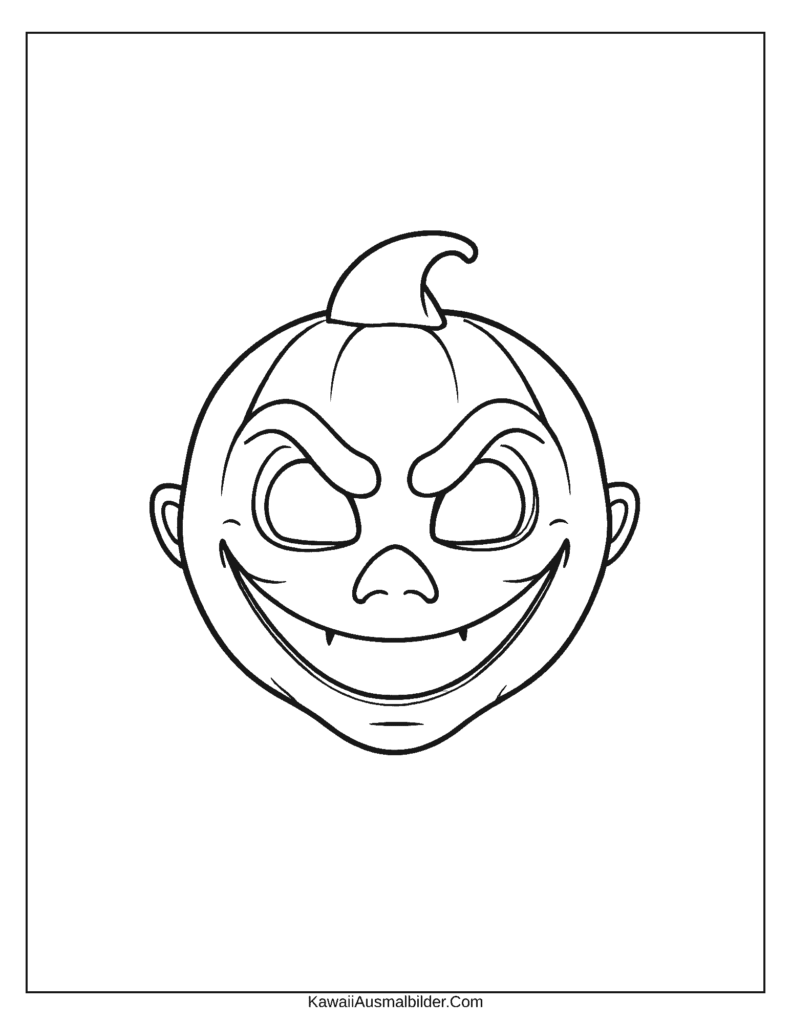 Malvorlage Halloweenmaske