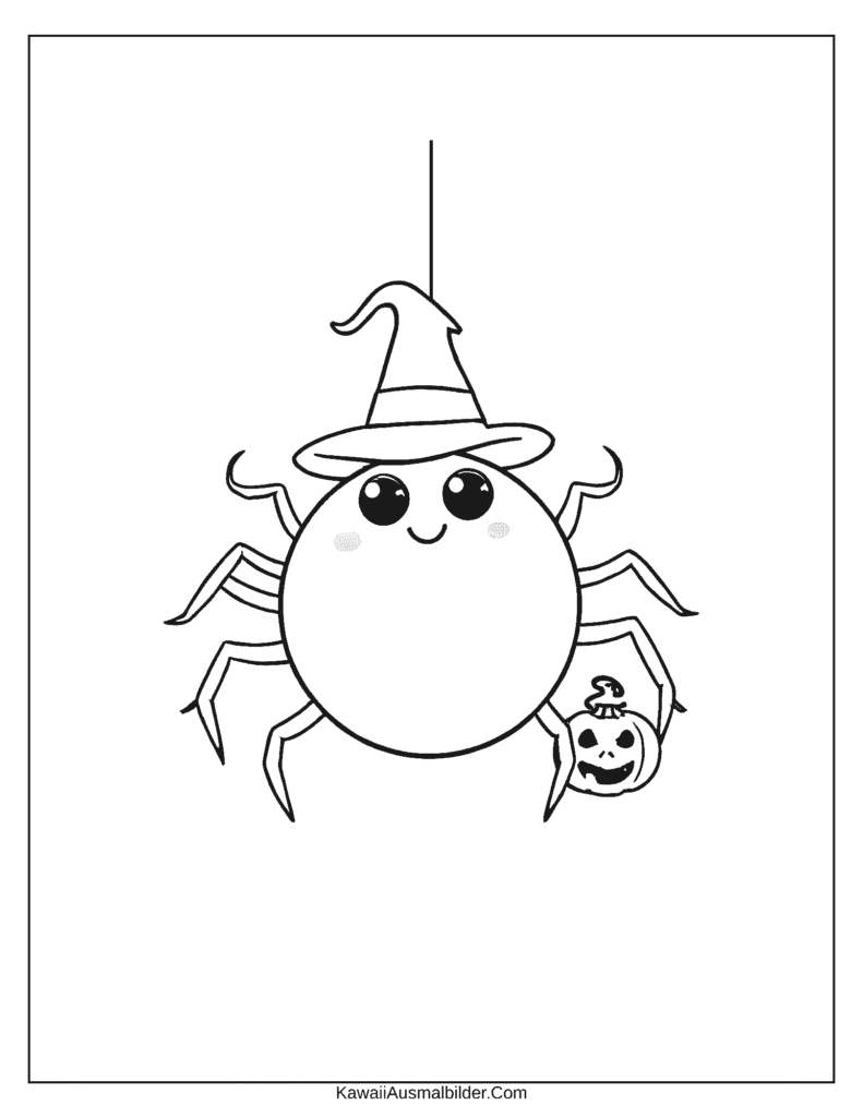 Malvorlage Halloweenspinne