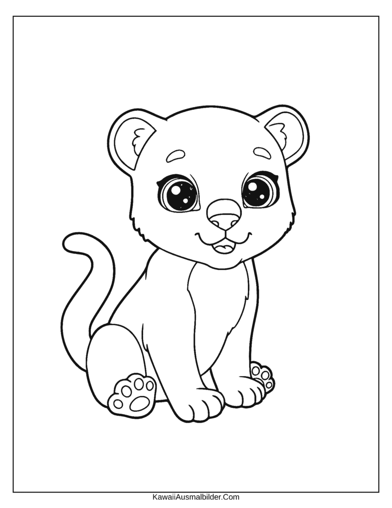 Malvorlage Pantherbaby