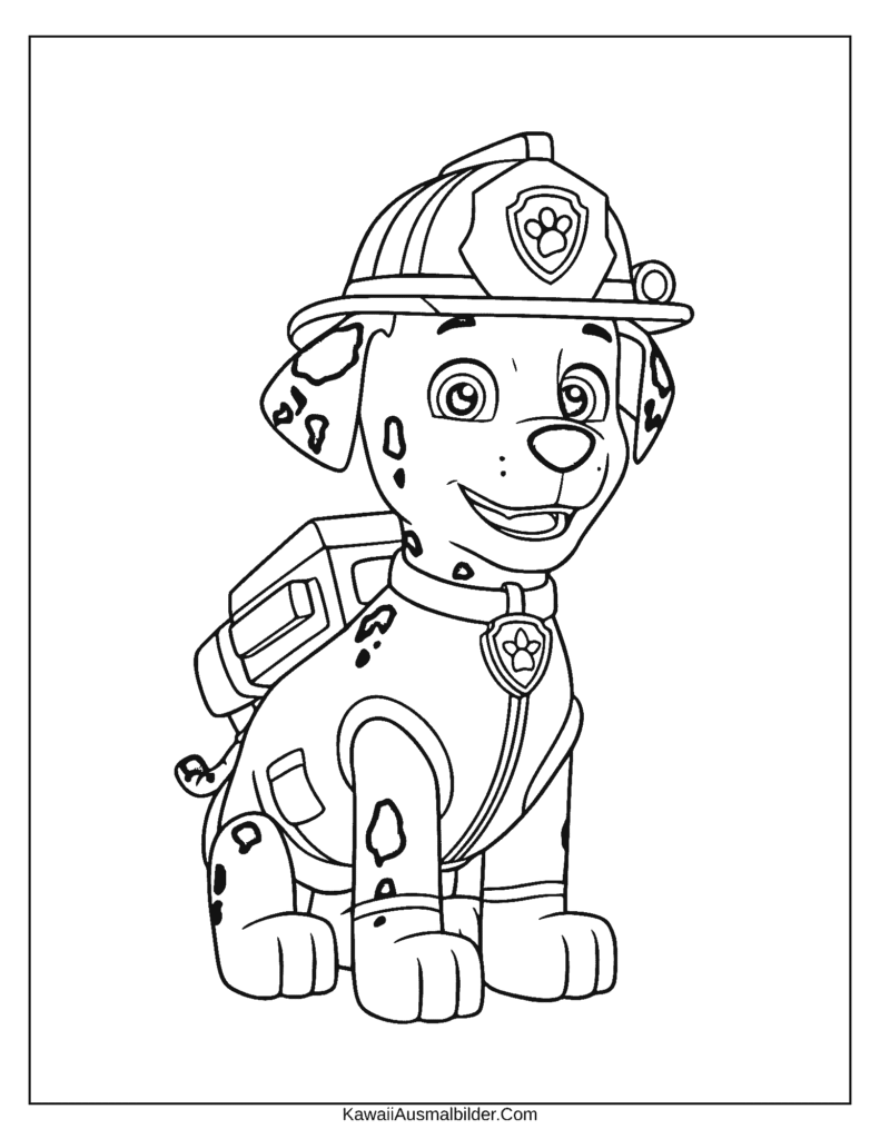 Malvorlage Paw Patrol Feuerwehr