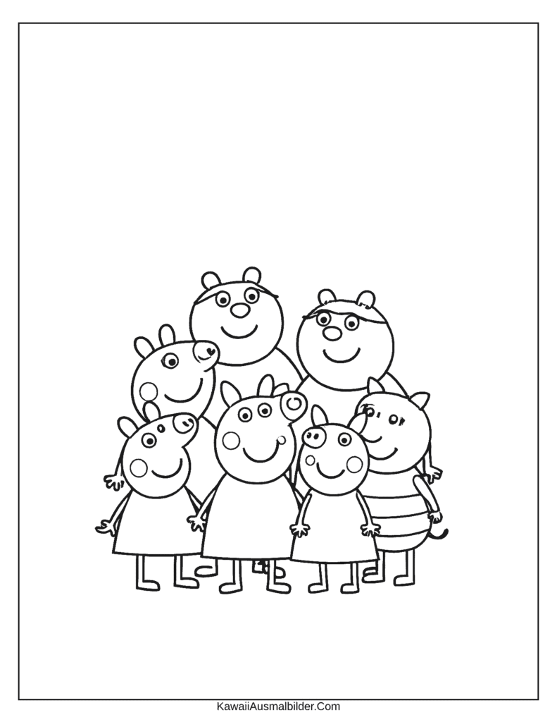 Malvorlage Peppa Wutz Familie