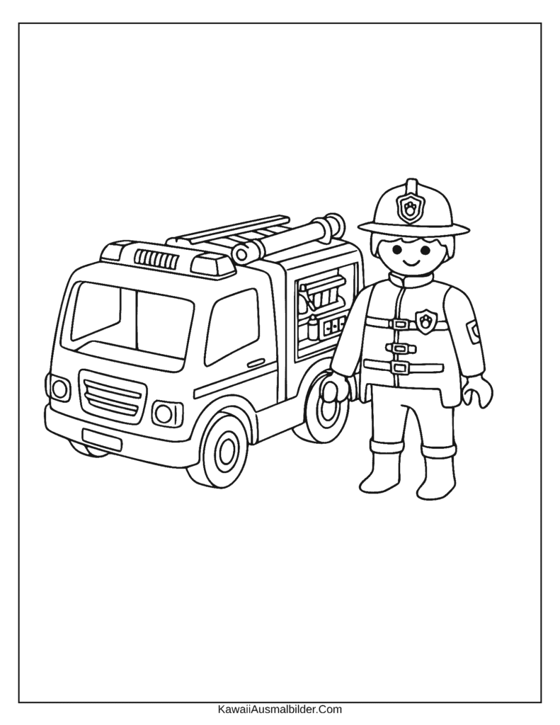 Malvorlage Playmobil Feuerwehr