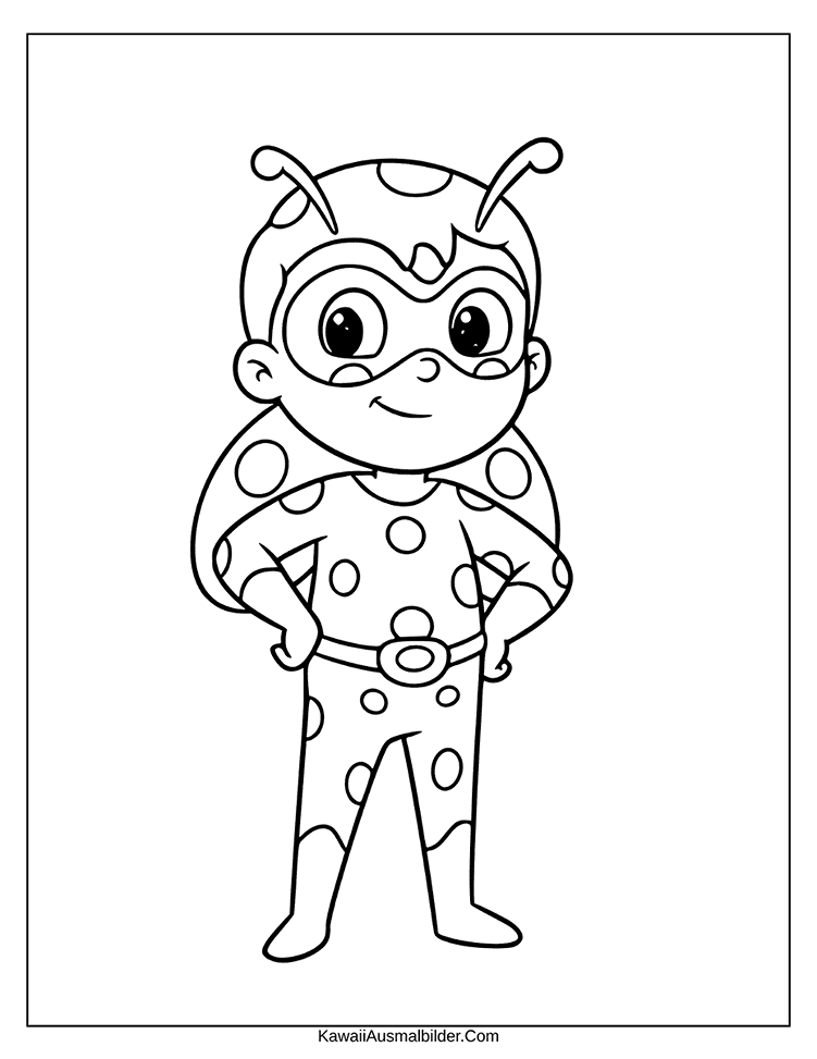 Malvorlage Superheld Marienkäfer