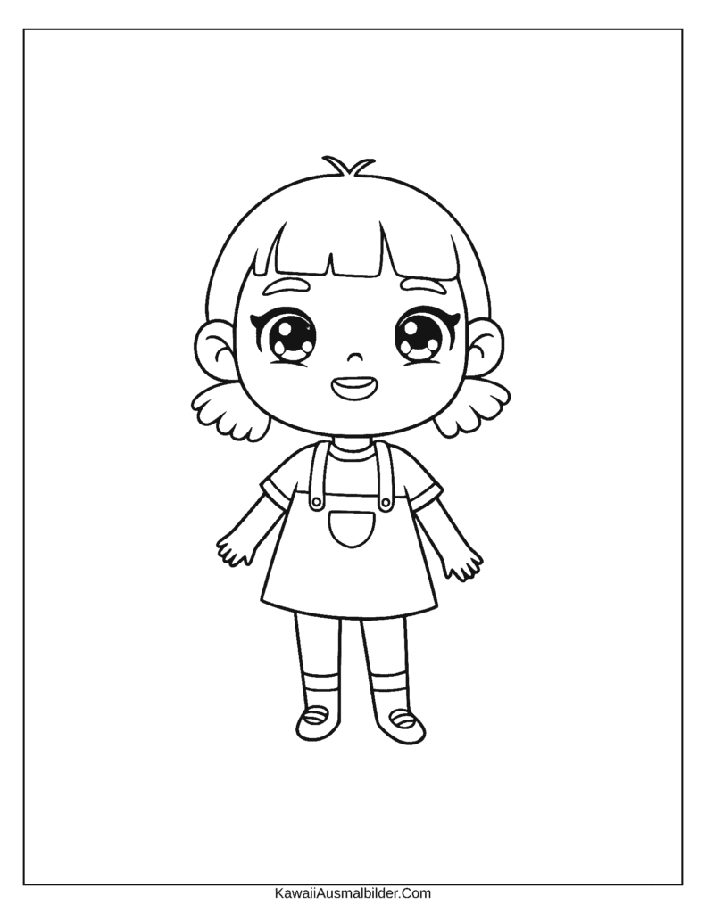 Malvorlage mit den Toca Boca Figuren