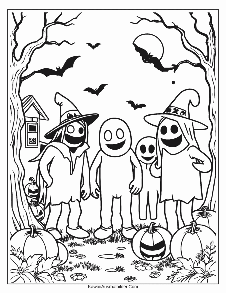 Malvorlage „Among Us Halloween“