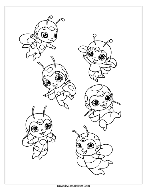 Marienkäfer Qamis Ausmalbild