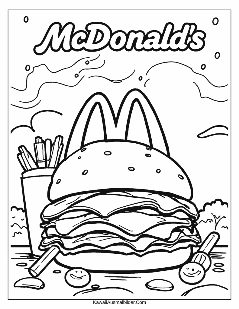 McDonalds Essen Malvorlage