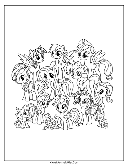 My little Pony Alle Pony-Malvorlagen