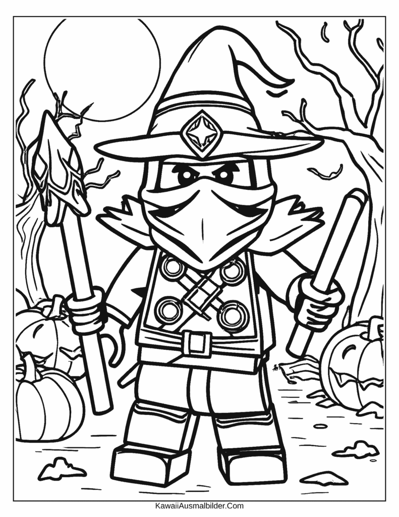 Ninjago Halloween Malvorlage