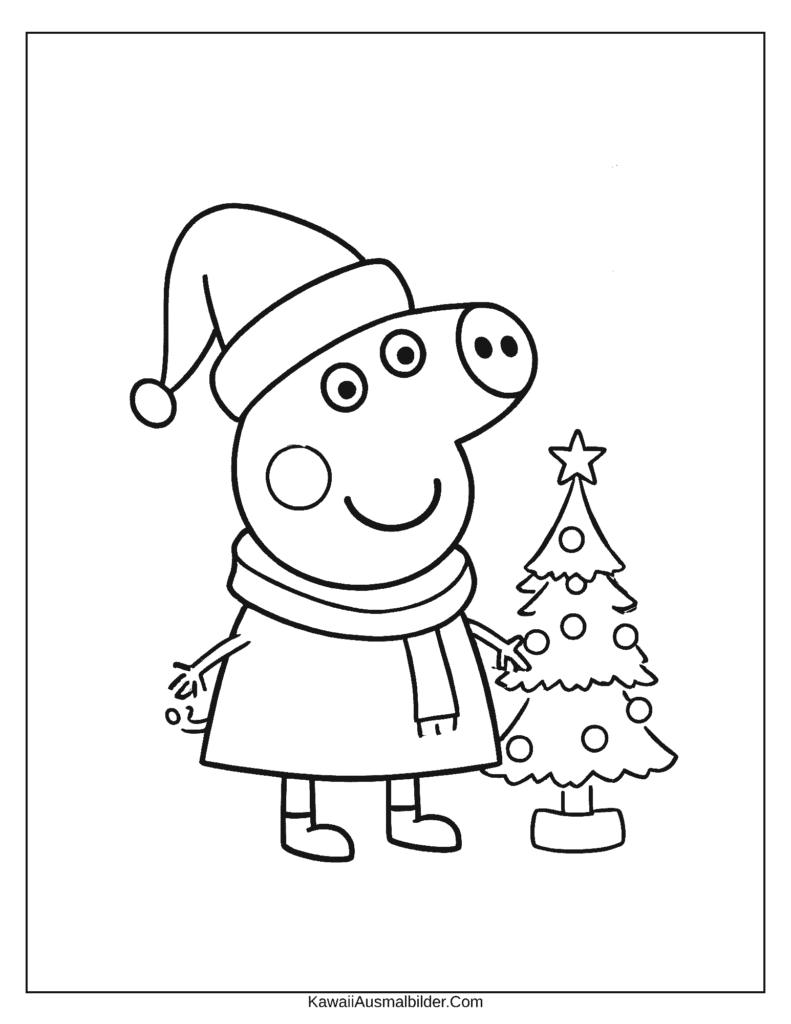 Peppa Pig Malvorlage Weihnachten