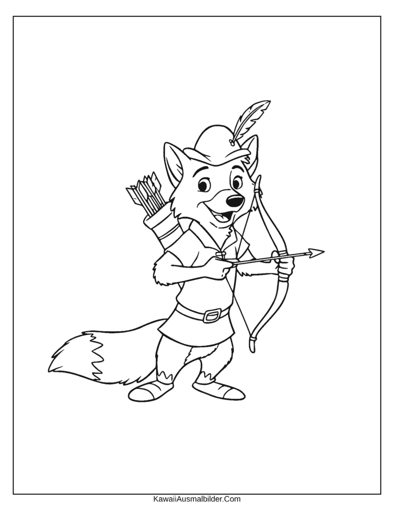 Robin Hood Disney ausmalbild