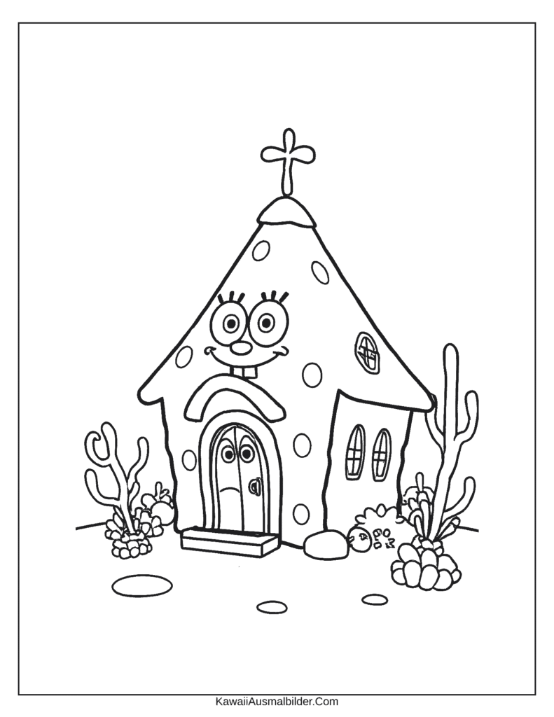 SpongeBob-Haus Malvorlage