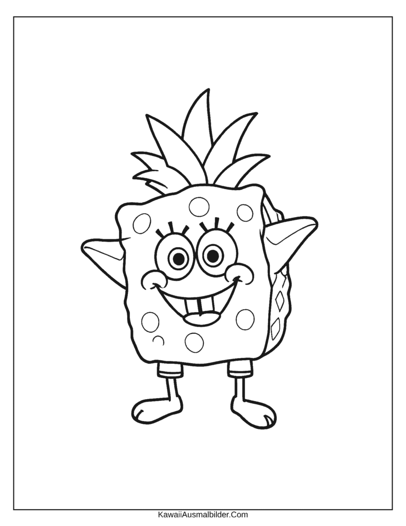 Spongebob Ananas Malvorlage