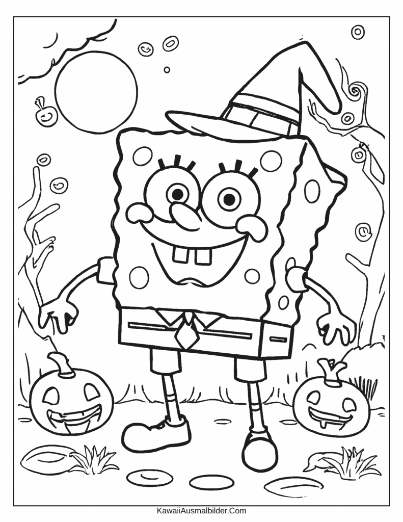 Spongebob Halloween Malvorlage