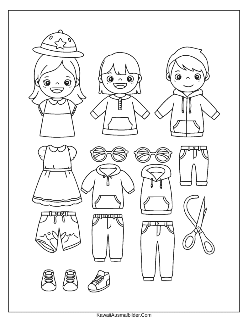 Toca Boca Ausmalbild zum Ausschneiden