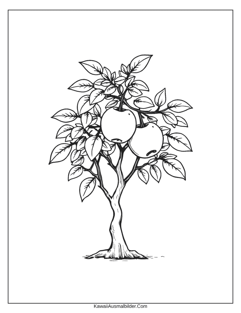 apfelbaum ausmalbild