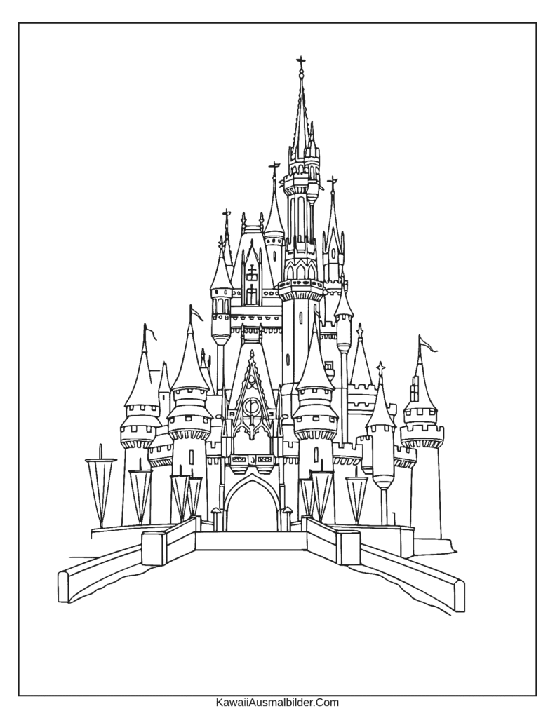 ausmalbild Disney-Schlösser