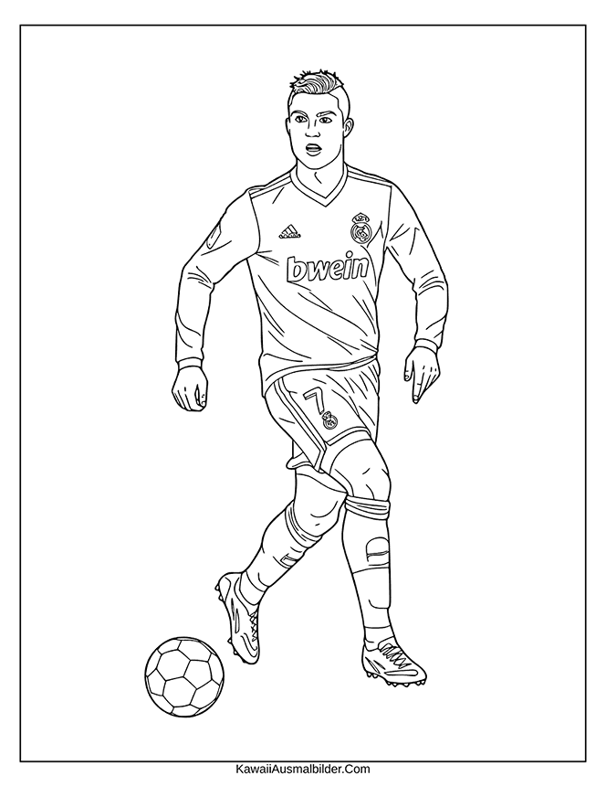 ausmalbild fußballstars ronaldo