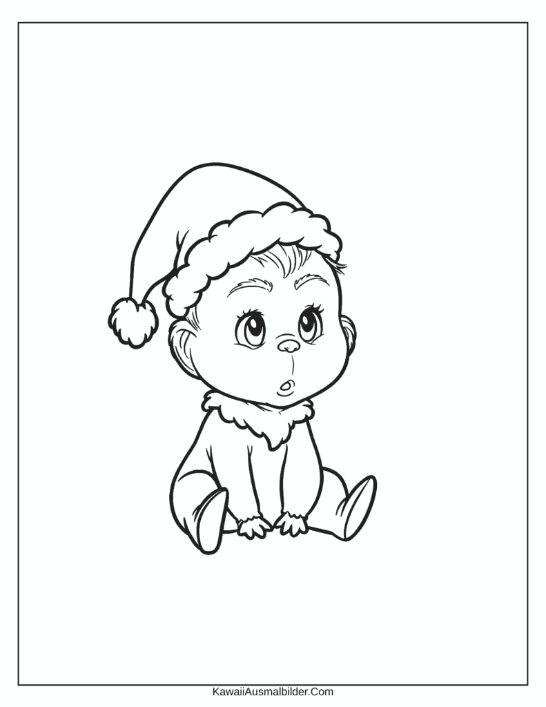 baby grinch ausmalbild