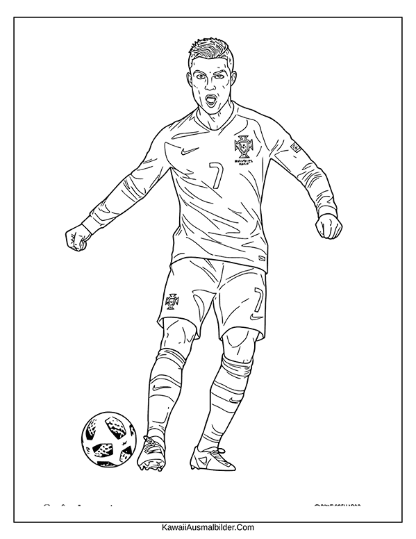 cristiano ronaldo ausmalbild portugal
