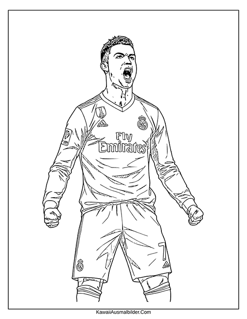 cristiano ronaldo ausmalbild
