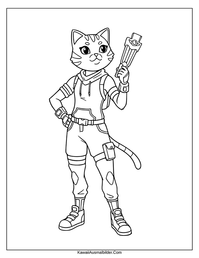 fortnite ausmalbild katze