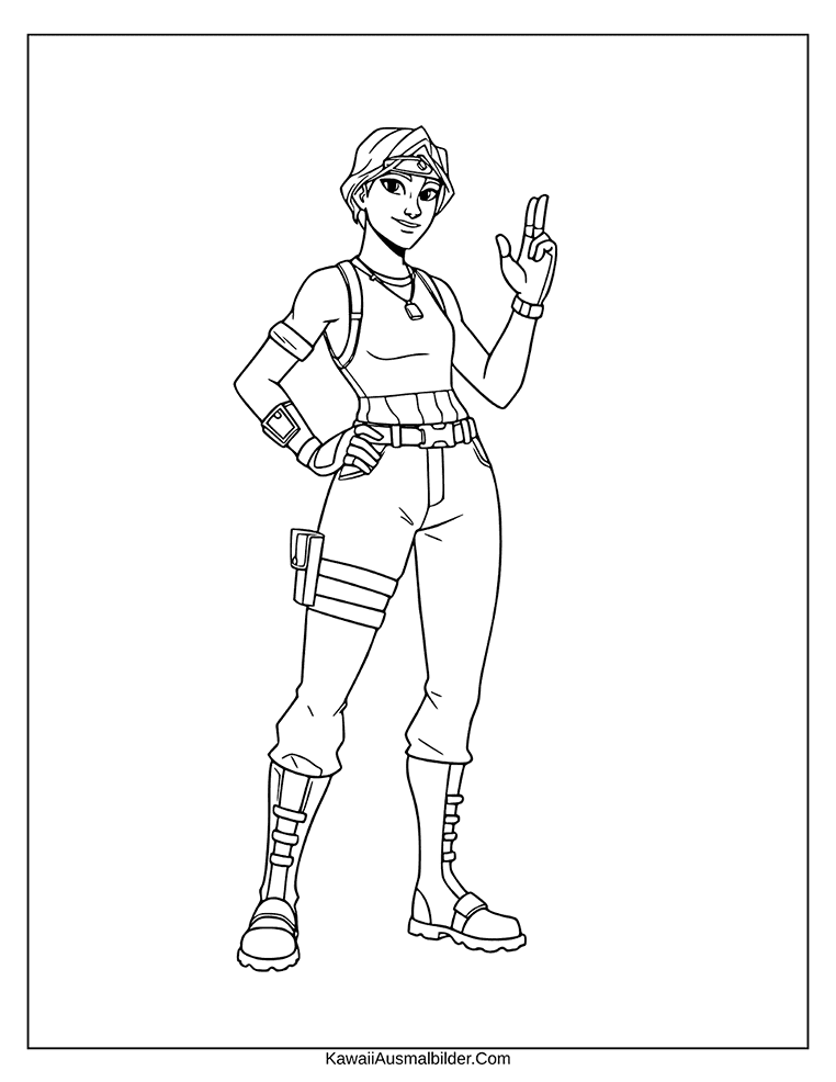 fortnite ausmalbild mädchen