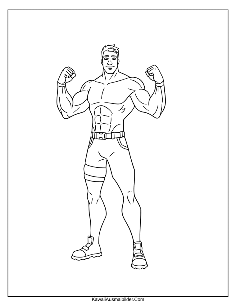 fortnite ausmalbild muskelkater