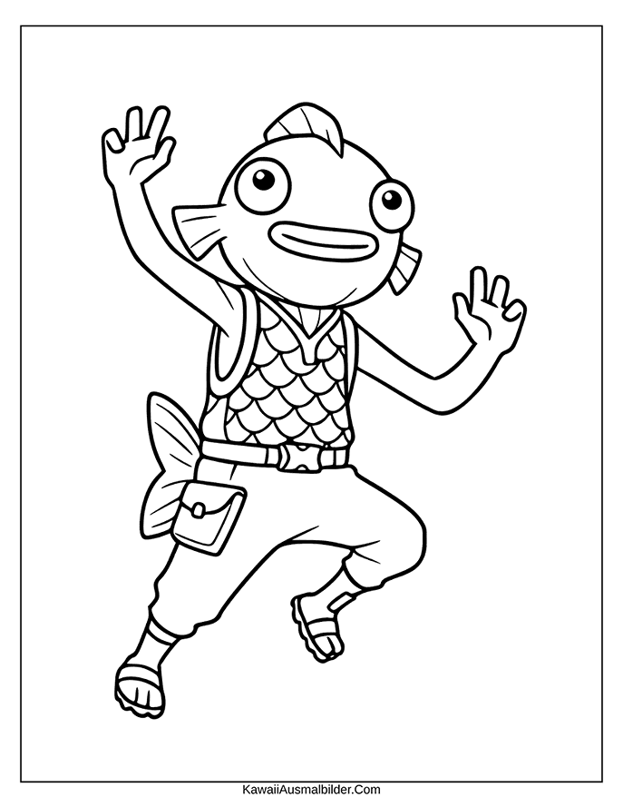 fortnite fishy ausmalbild
